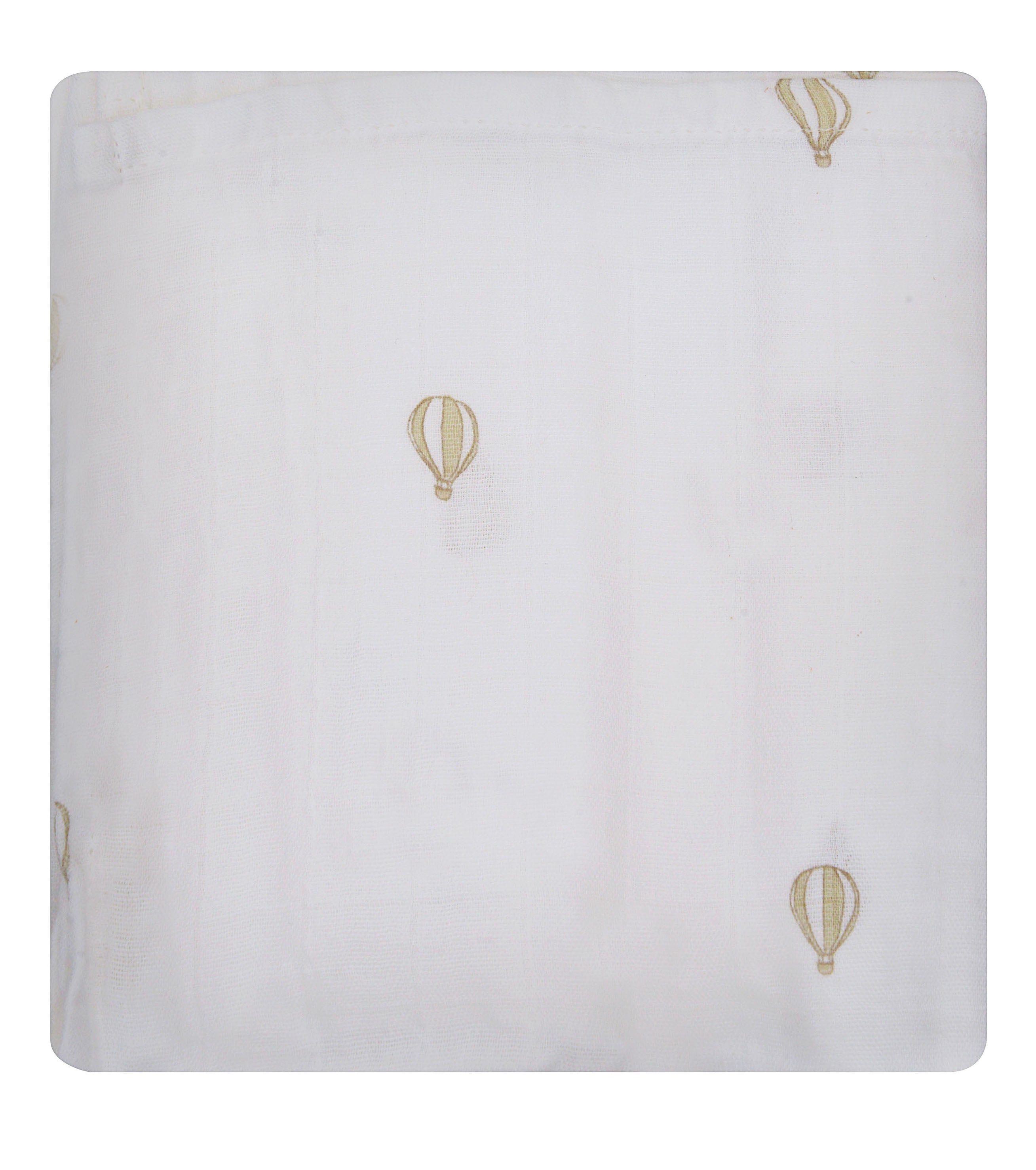 Set of 3 Bamboo Muslin Swaddles – Hot Air Balloon Print