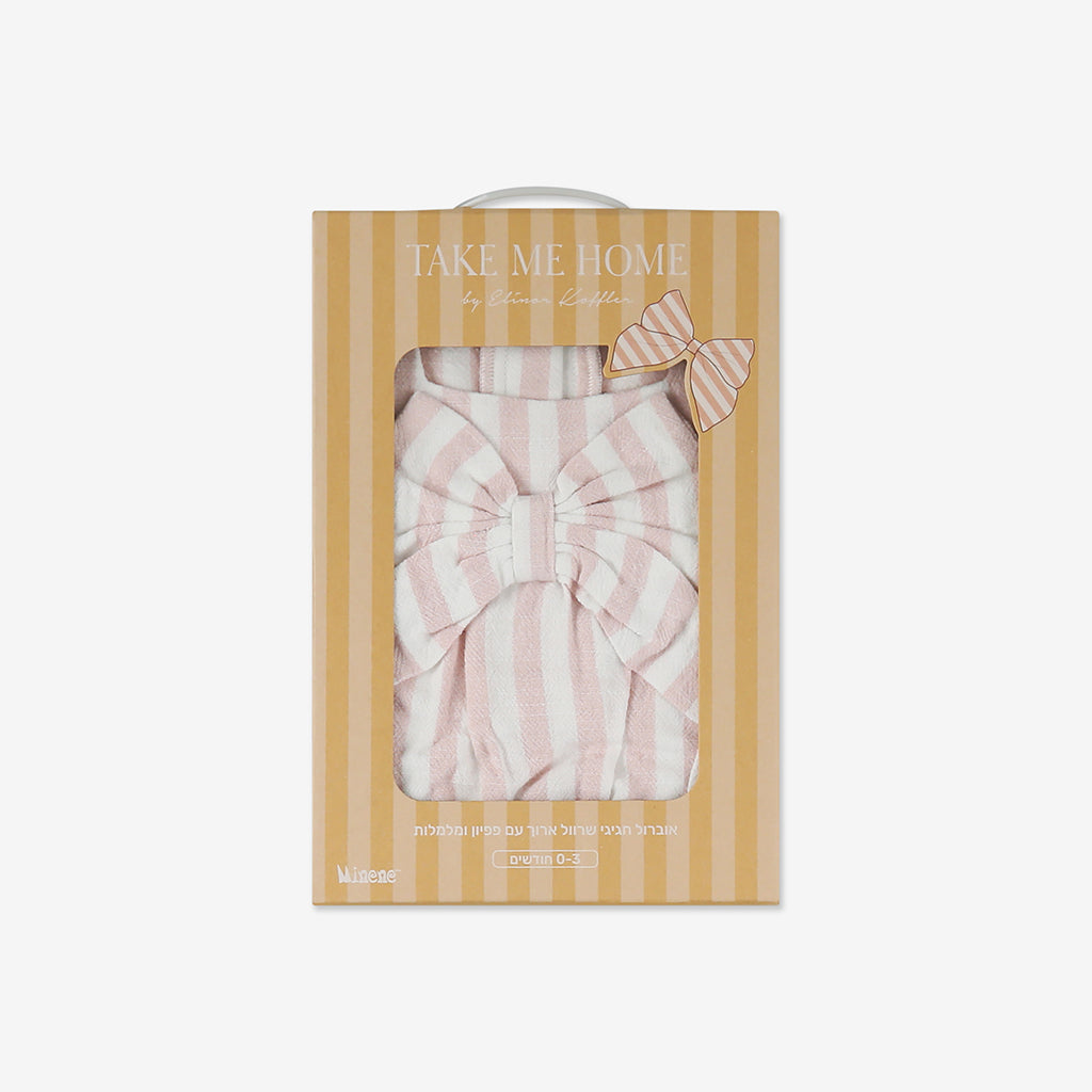 אוברול ארוך חגיגי עם פפיון 0-3