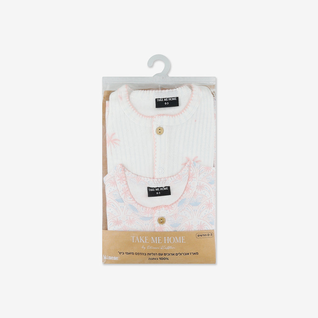 מארז אוברולים שרוול ארוך סאמר 0-3