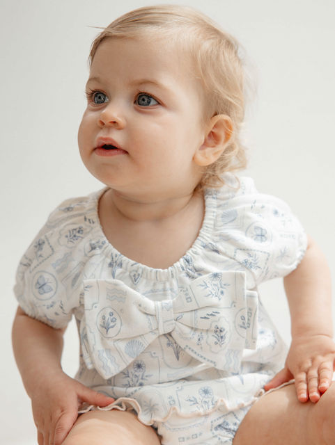 סט חולצה ומכנסון גלויות פפיון