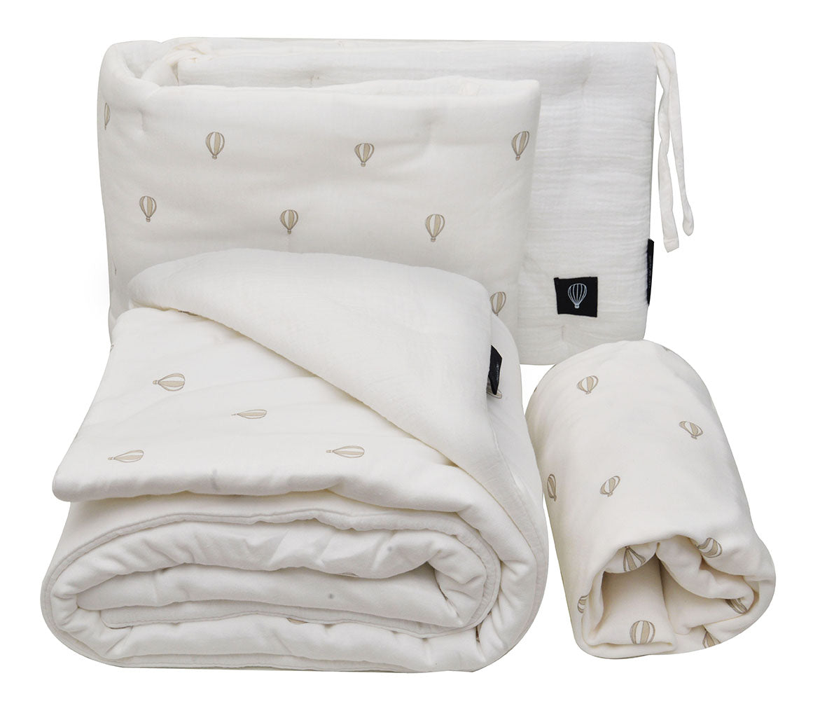 סט מצעים למיטת תינוק – הדפס כדור פורח