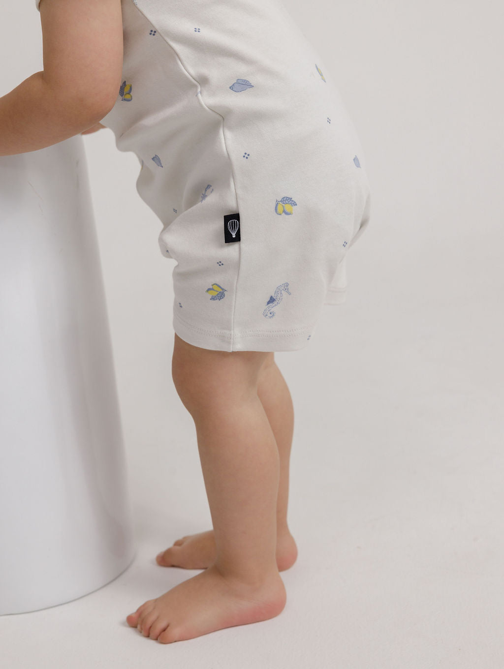 Blue Toile Zip Jumpsuit Set