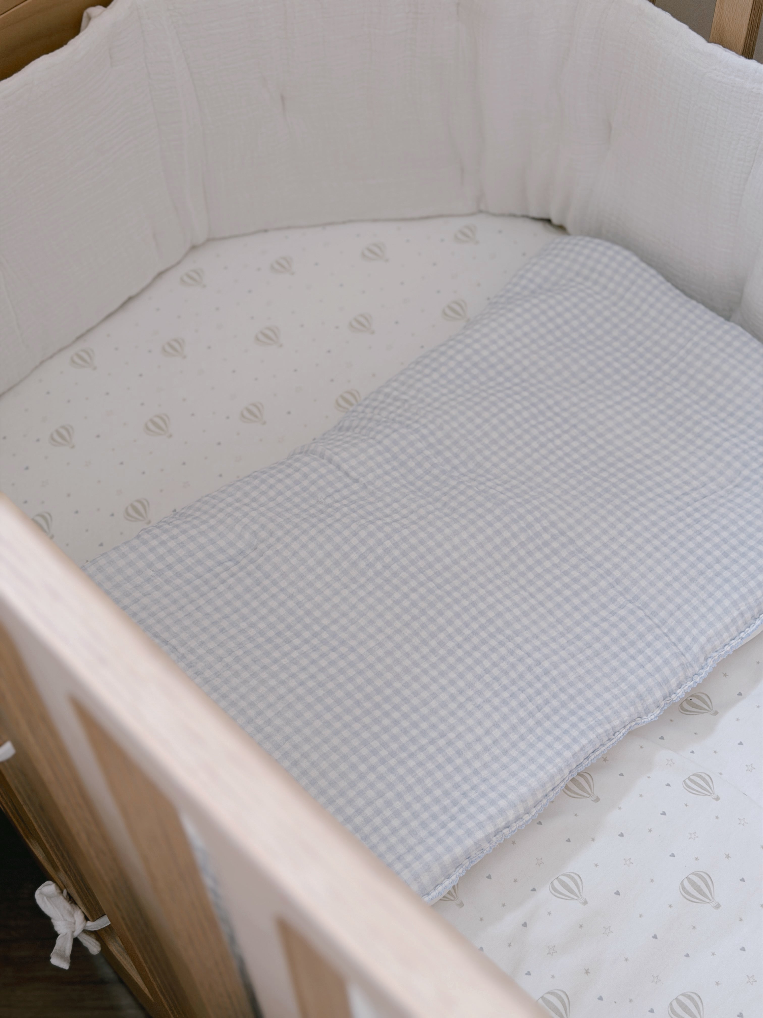 Padded Checkered Blanket - 85×120 cm