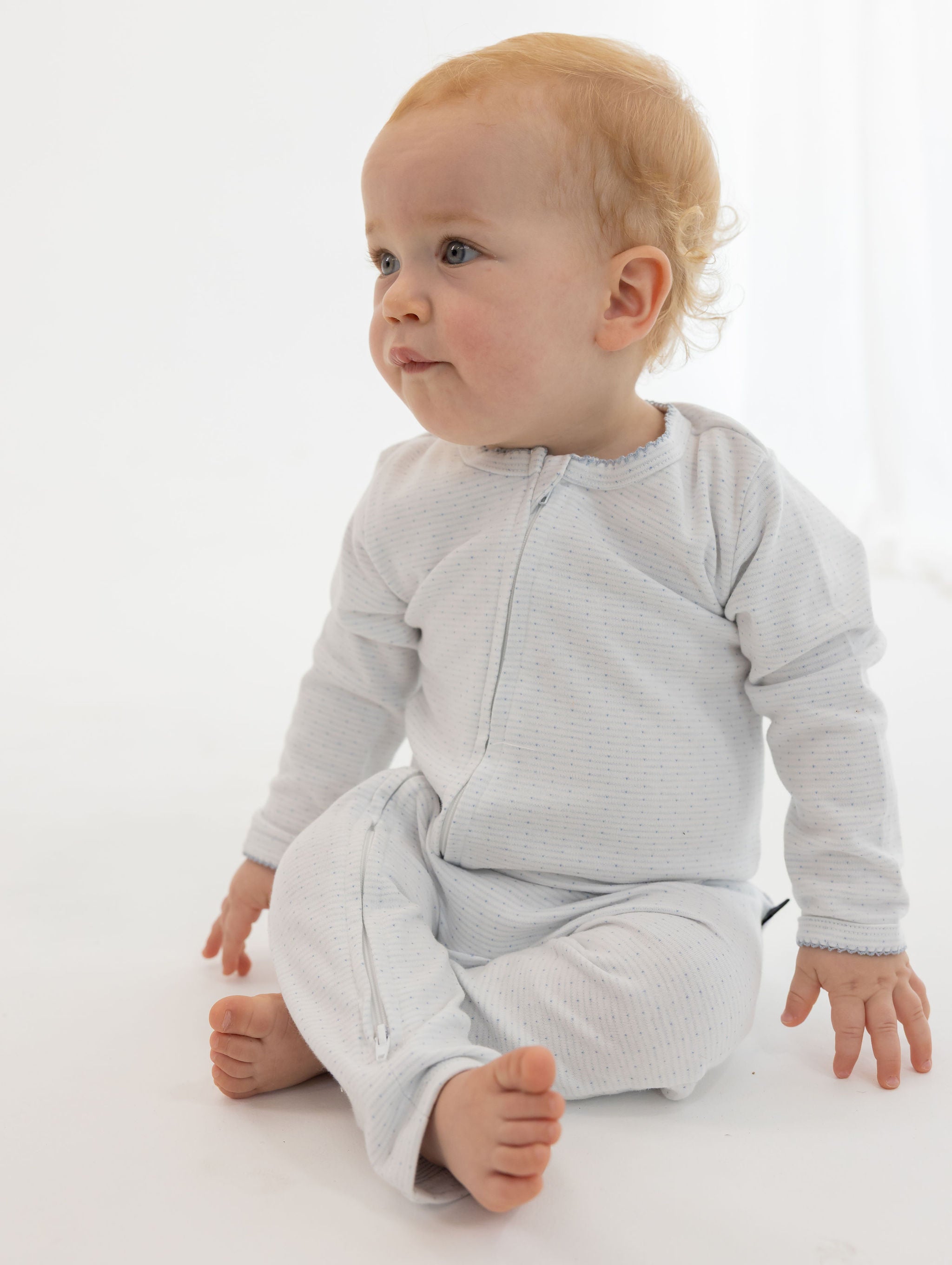 מארז אוברולים עם רוכסן טוואל כחול