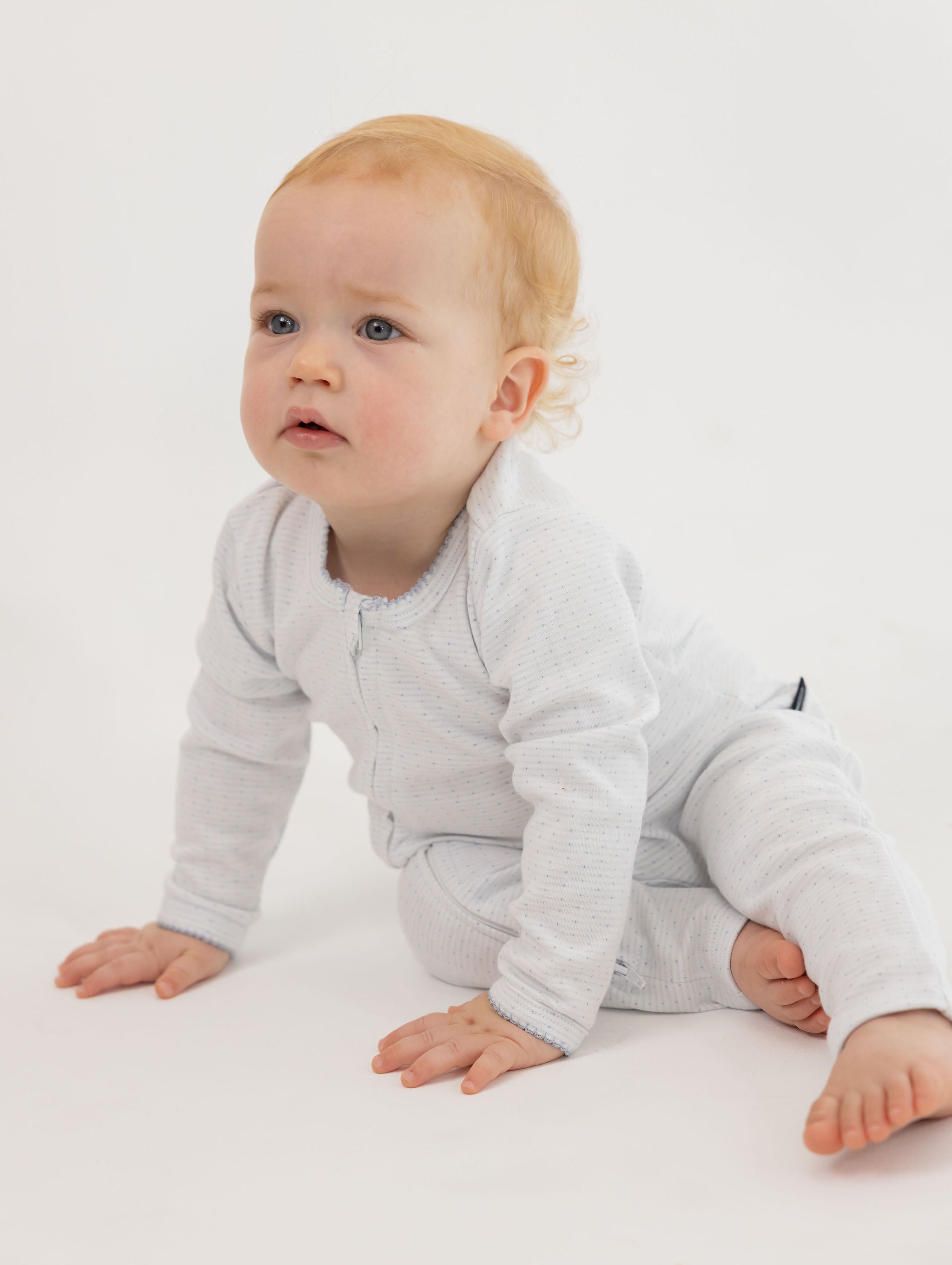 מארז אוברולים עם רוכסן טוואל כחול