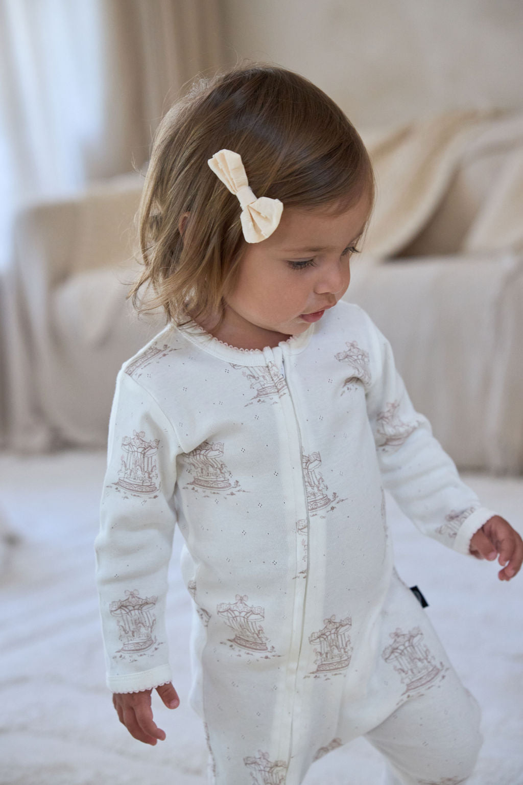 Zip Romper Set – Pink Carousel