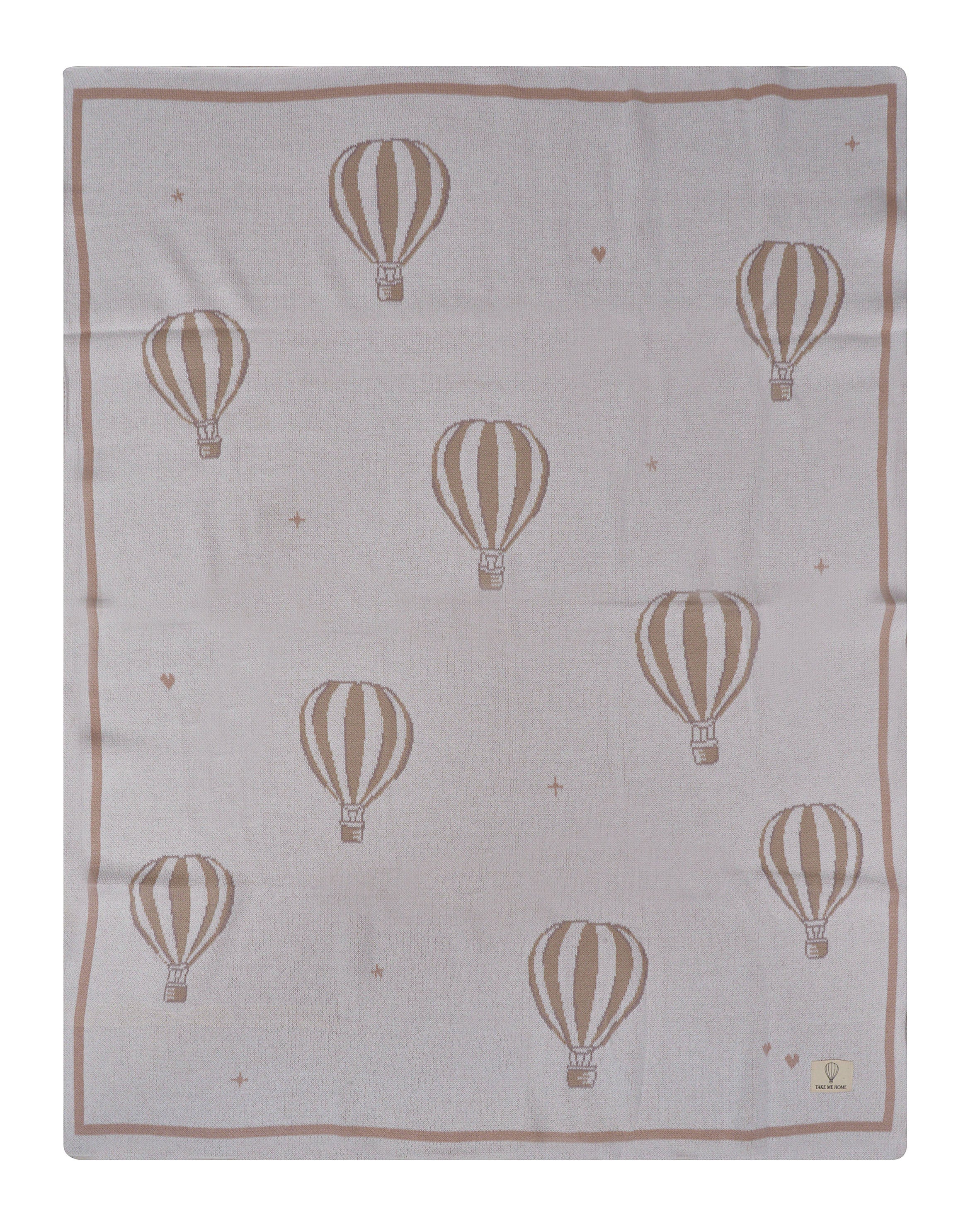 Hot Air Balloon Knitted Blanket
