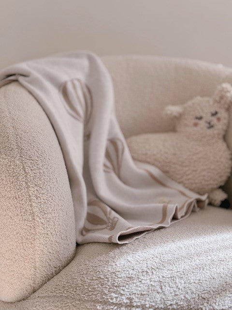 Hot Air Balloon Knitted Blanket