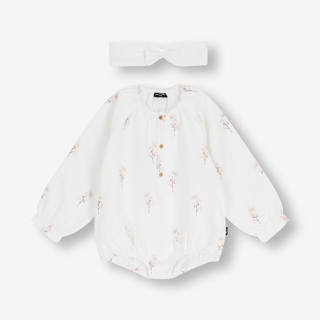 אוברול חגיגי פרח וסרט