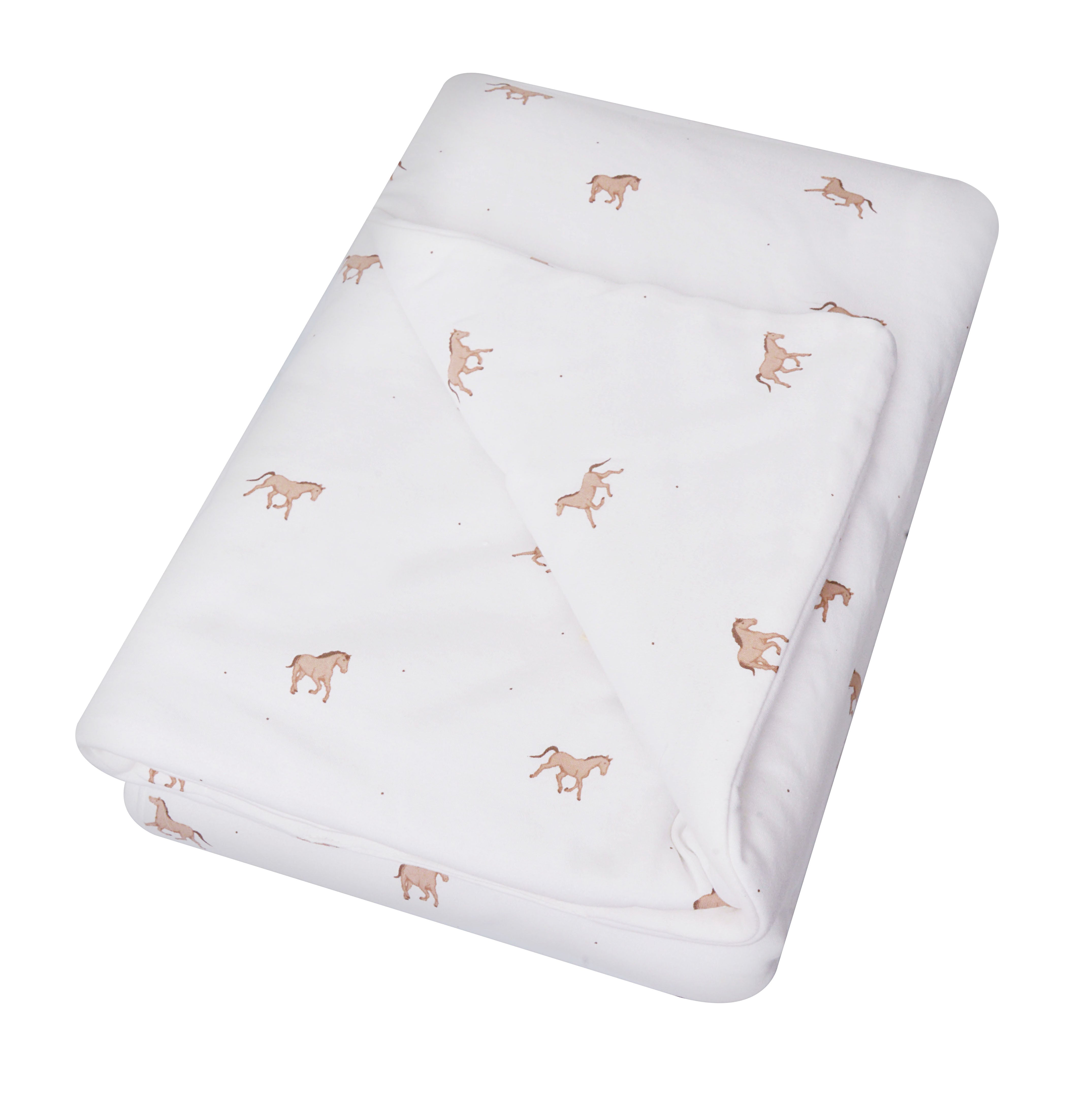 סט מצעים למיטת תינוק סוסים