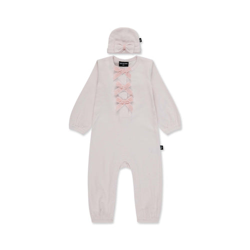 אוברול פפיונים חגיגי עם כובע 0-3