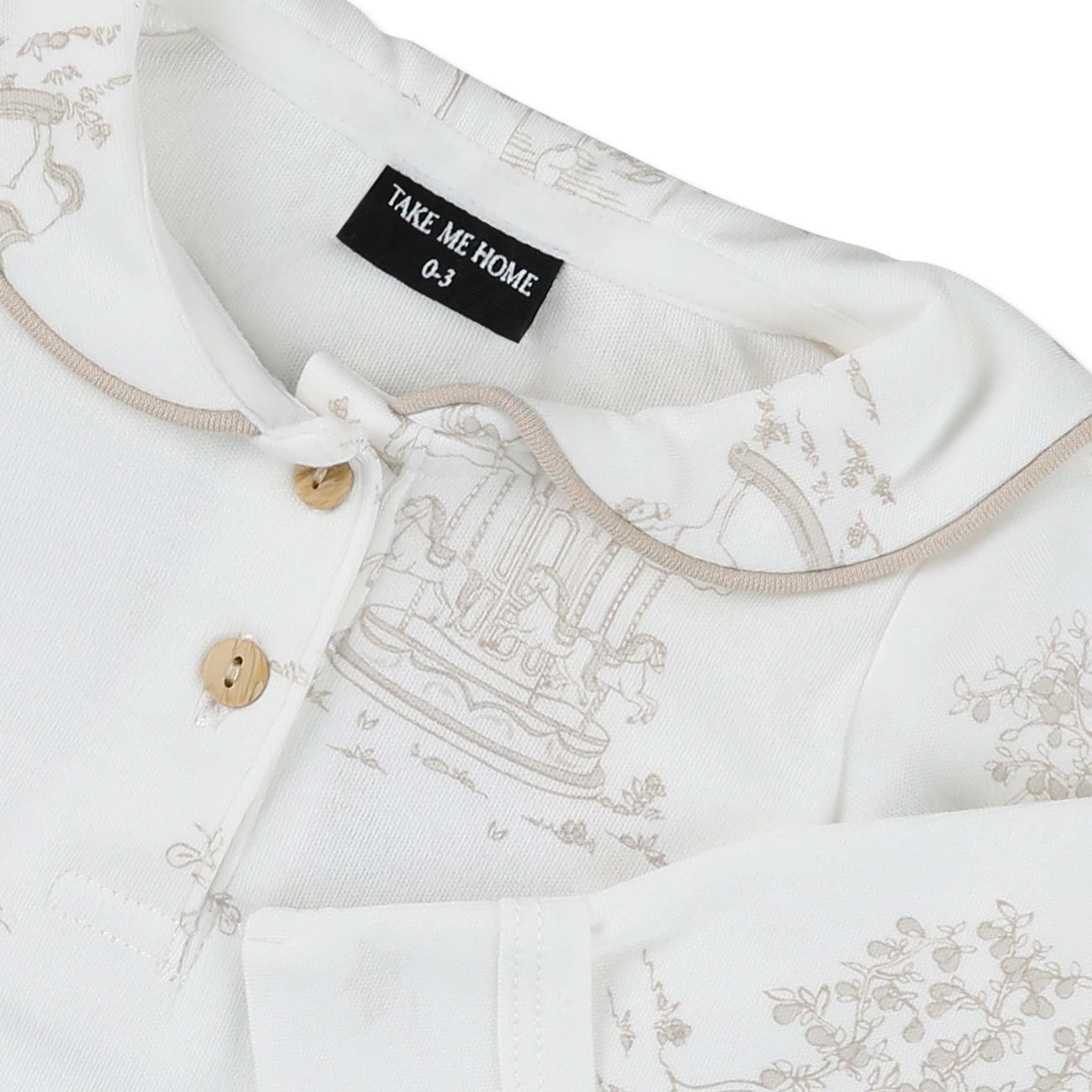 סט בגד גוף ומכנסיים טוואל 0-3