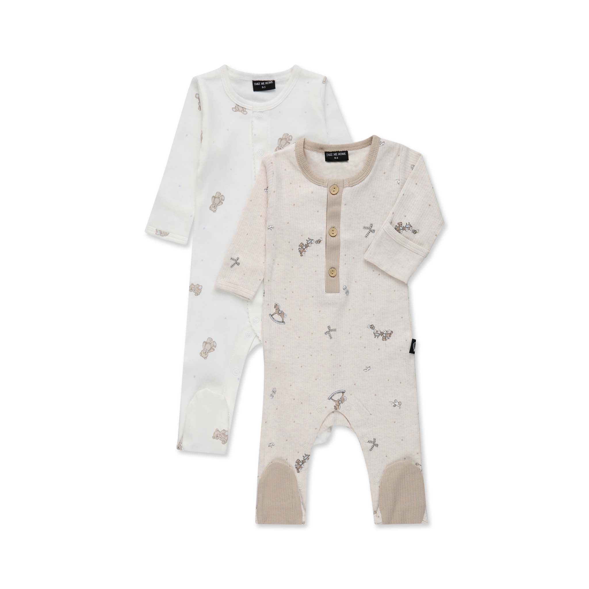 מארז אוברולים תיבת צעצועים 0-3