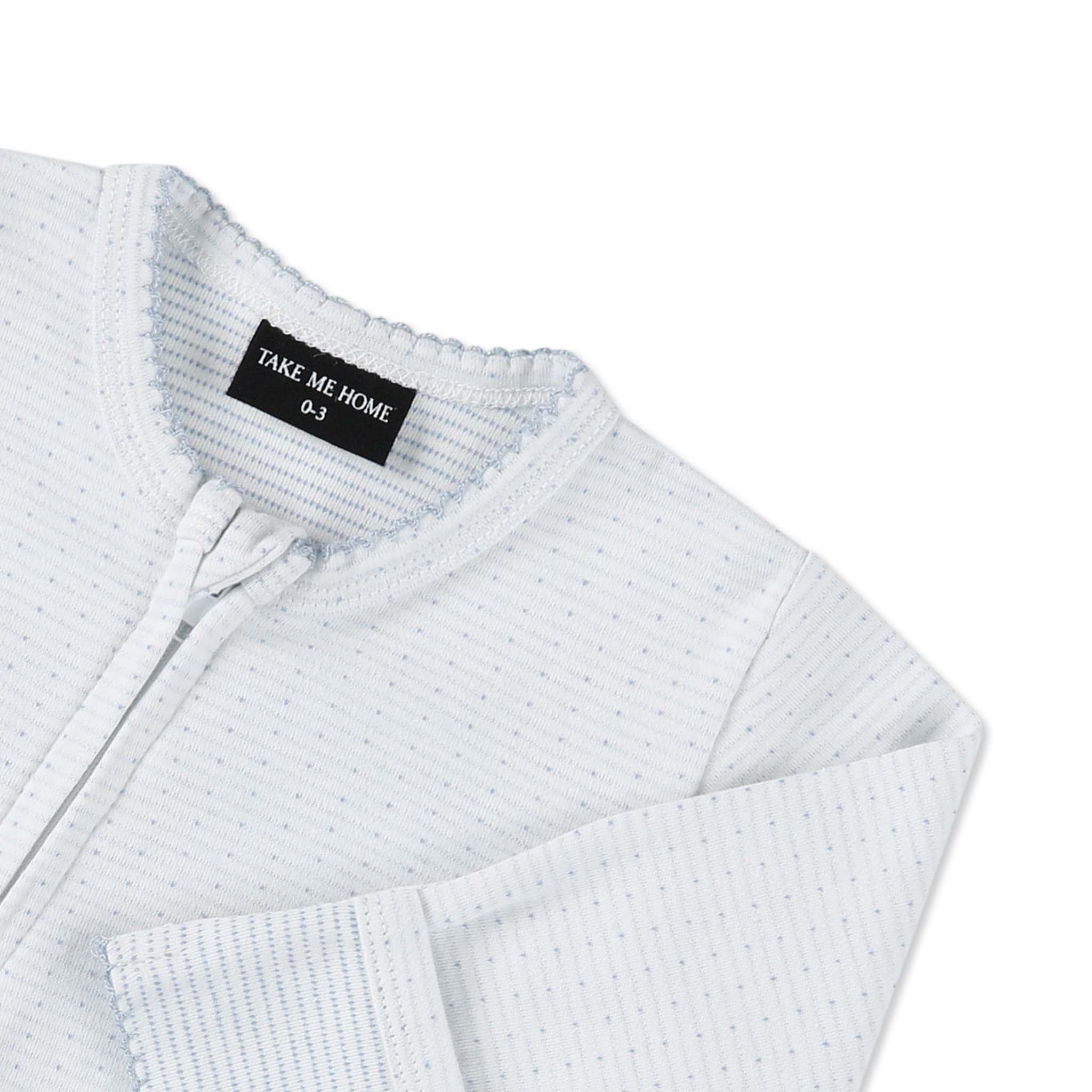 מארז אוברולים עם רוכסן טוואל כחול 0-3