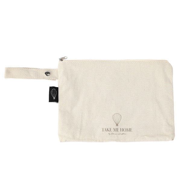 תיק מגבונים בצבע שמנת כדור פורח