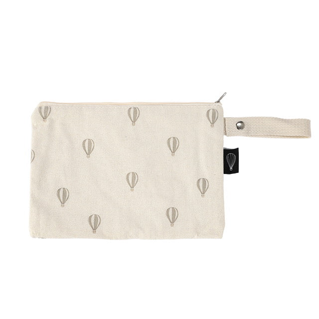 תיק מגבונים בצבע שמנת כדור פורח