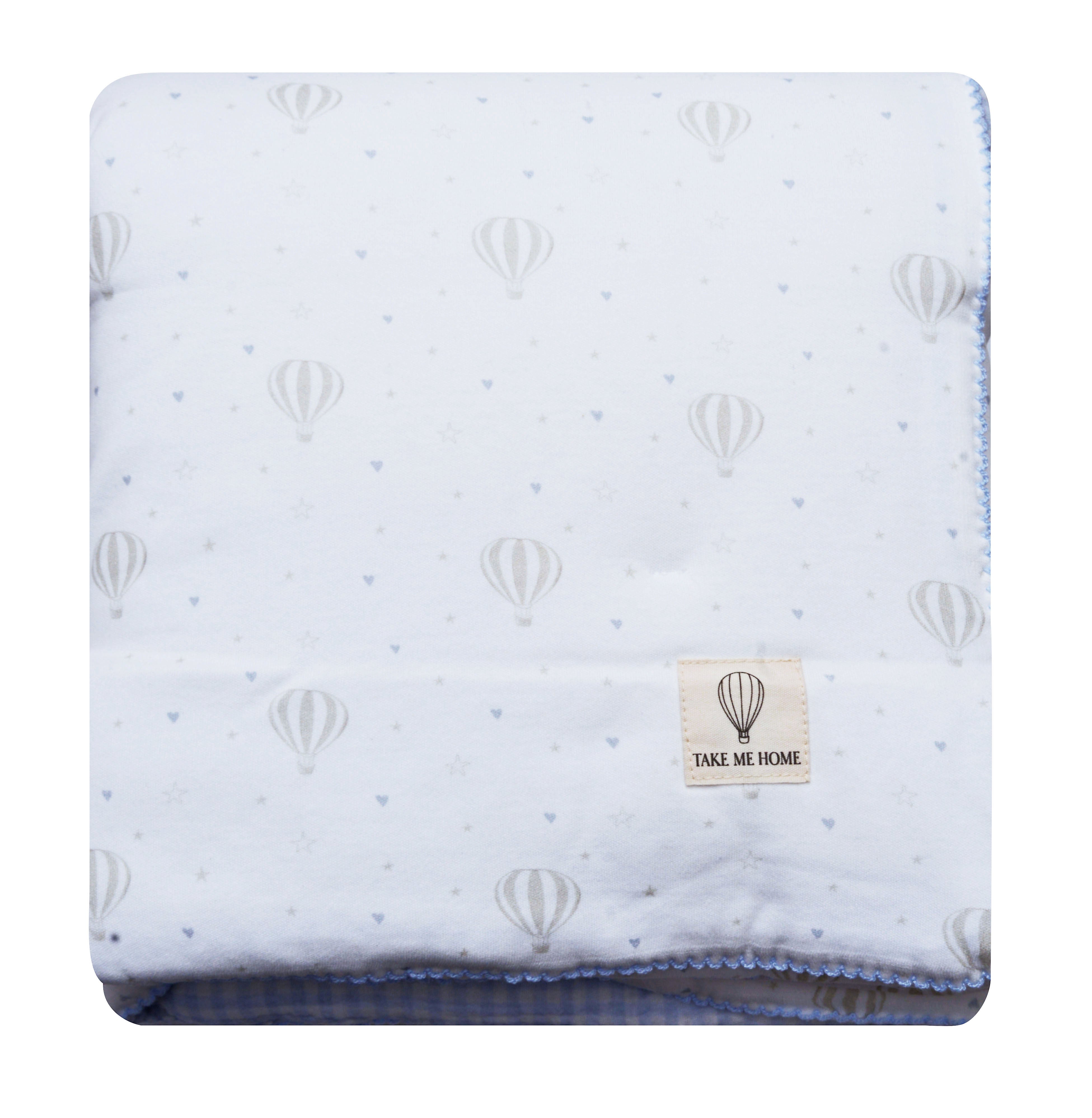 Padded Checkered Blanket - 85×120 cm