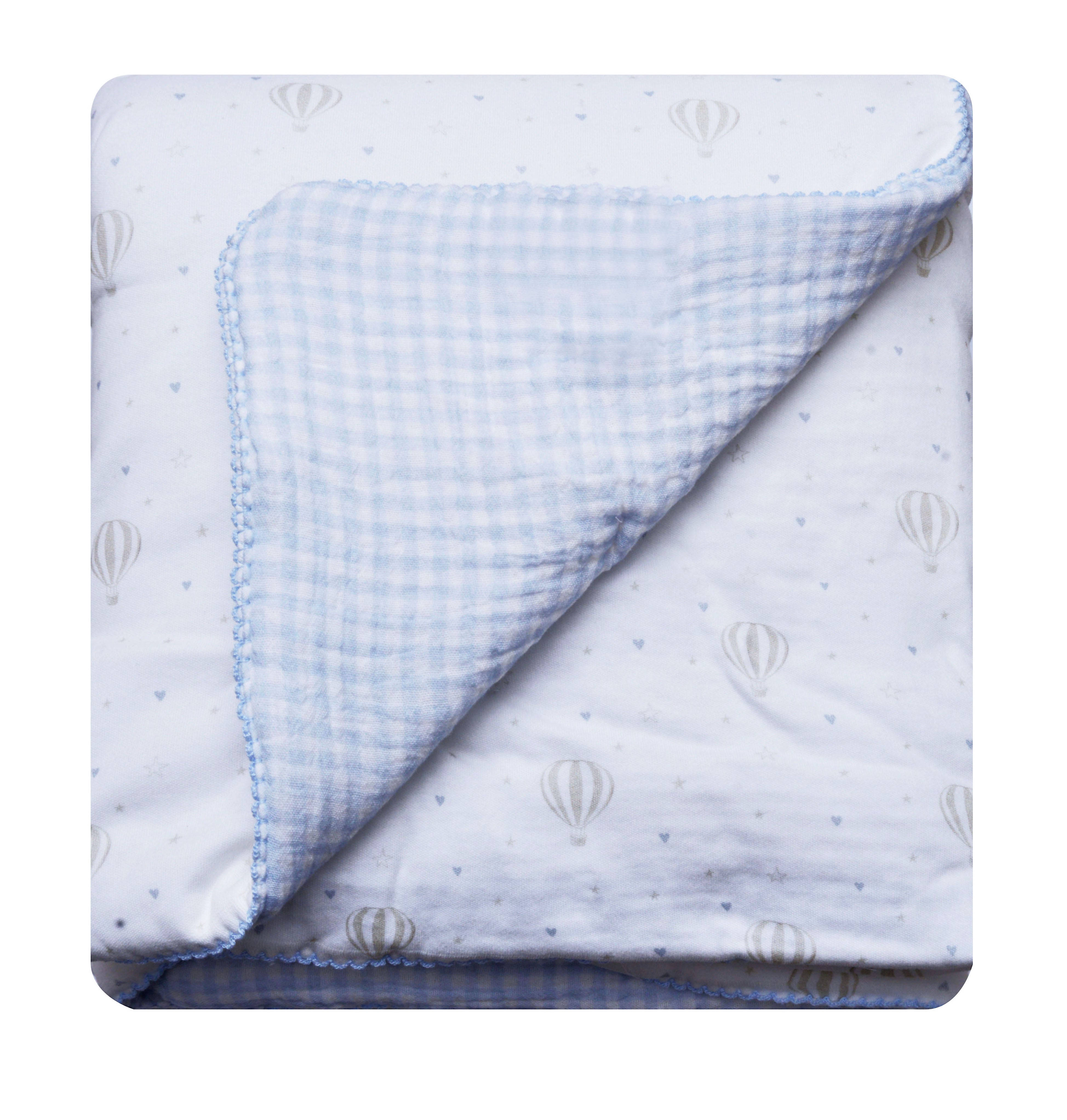 שמיכת משבצות מרופדת - 85*120