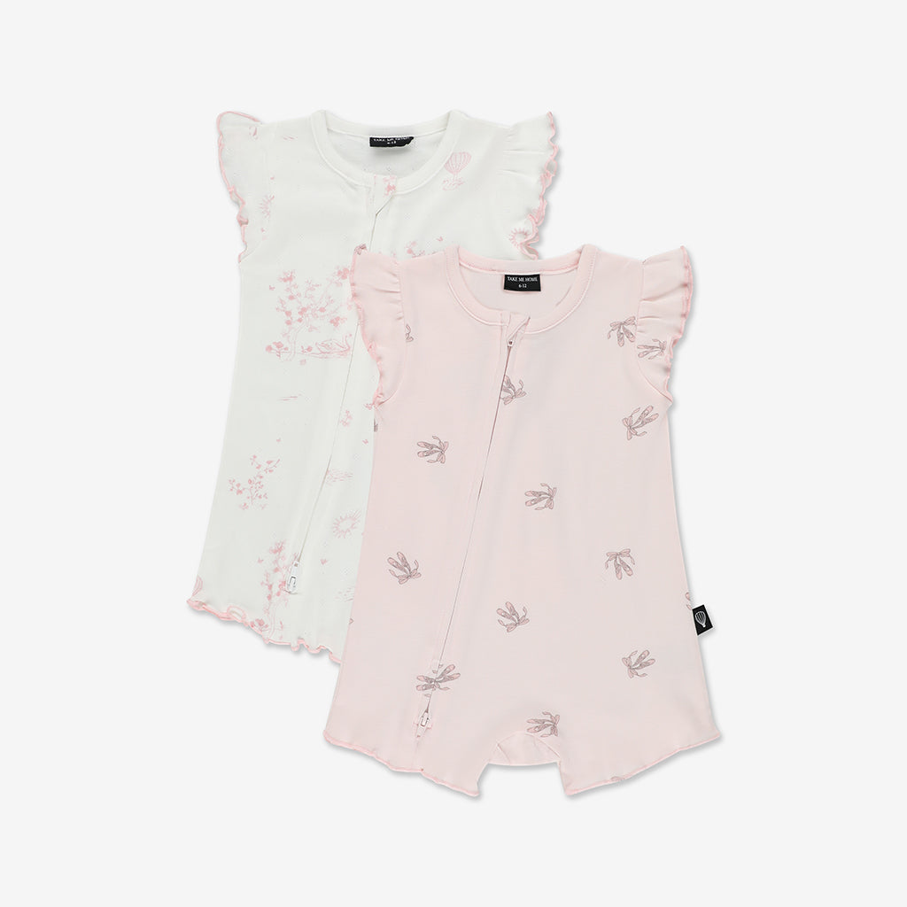 מארז אוברולים רוכסן בייבי פינק