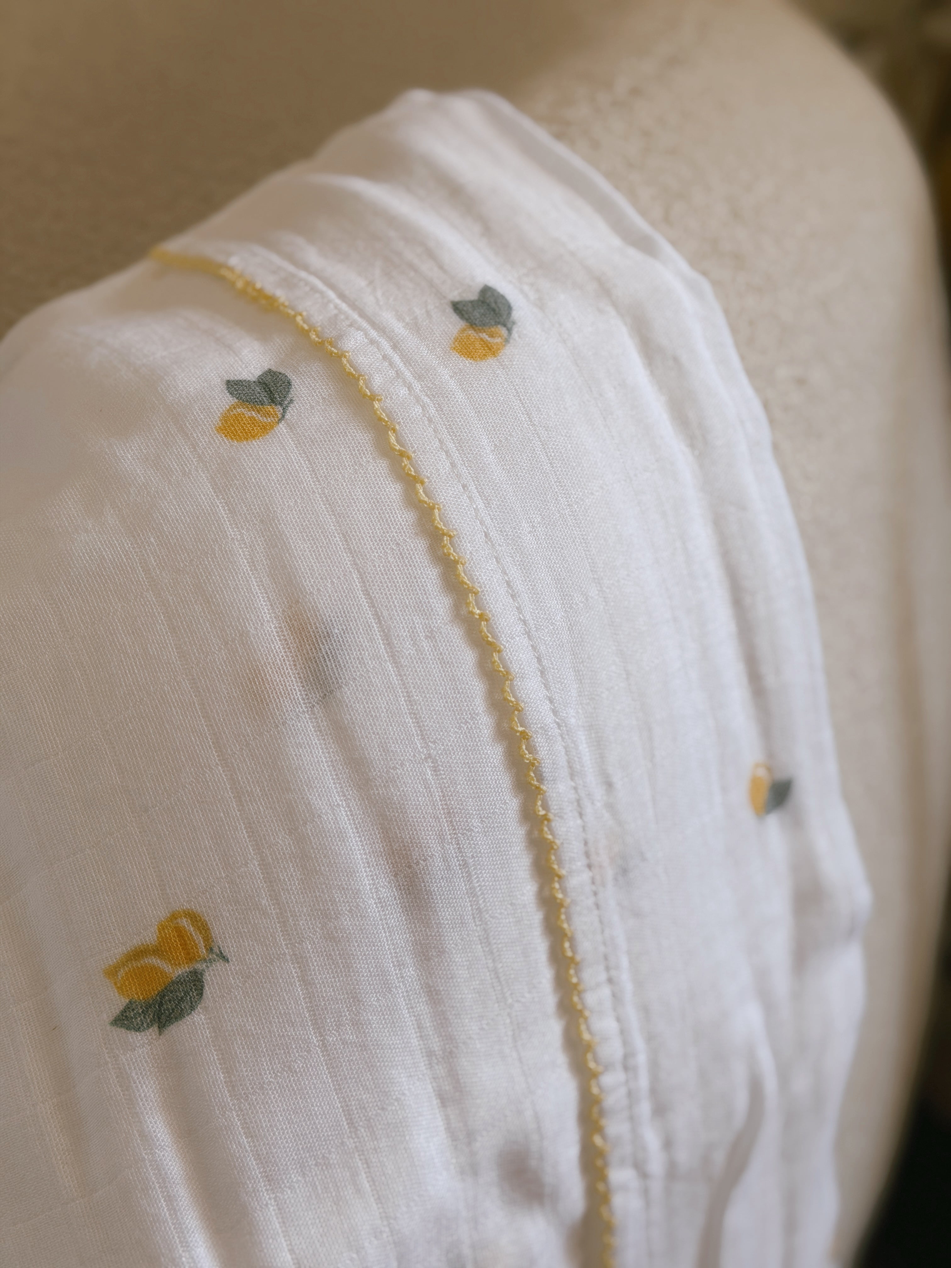 Lemon Bamboo Blanket 120×120 cm