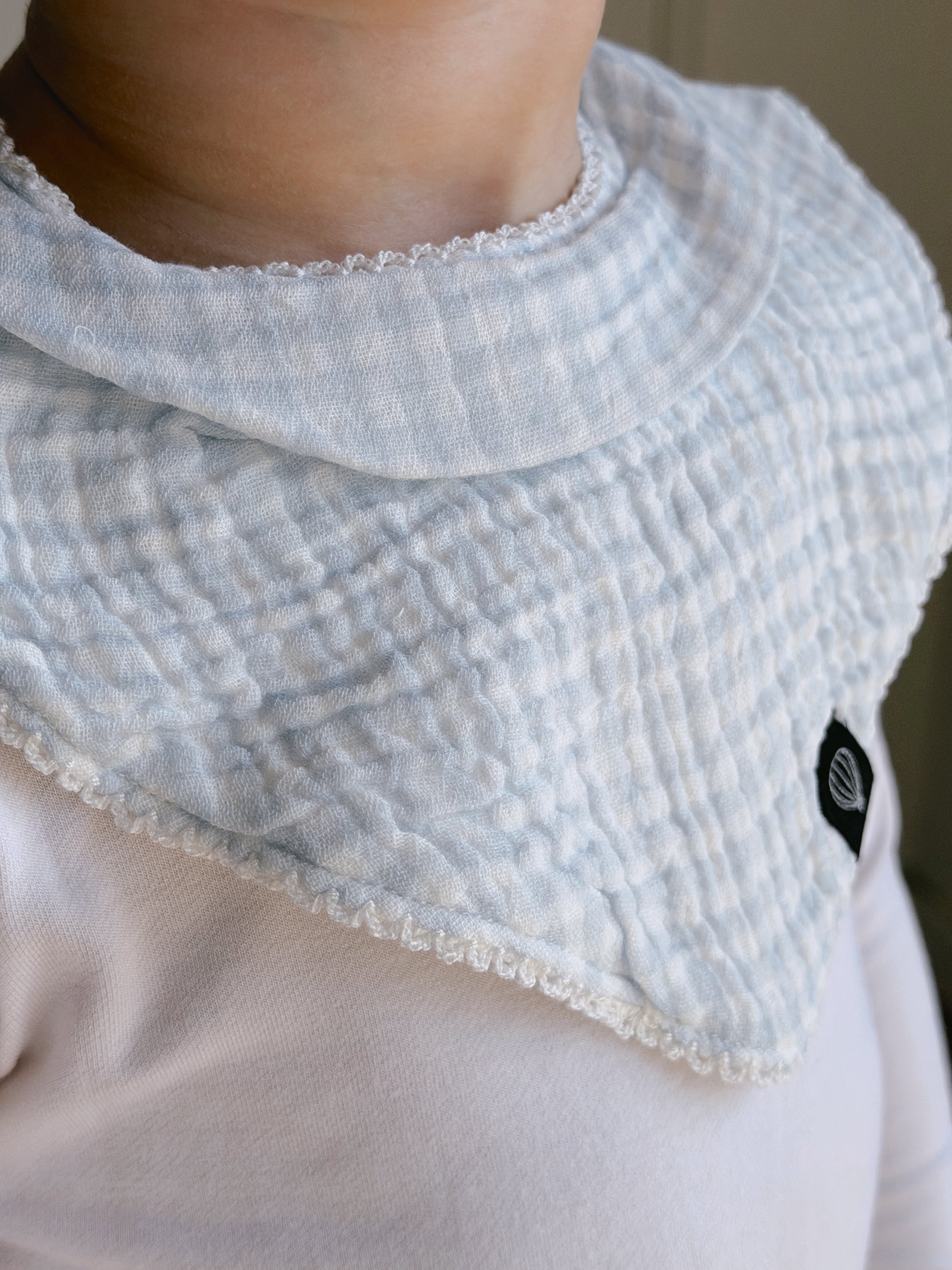 Blooming Dots & Checks Bandana Bib Set of Two