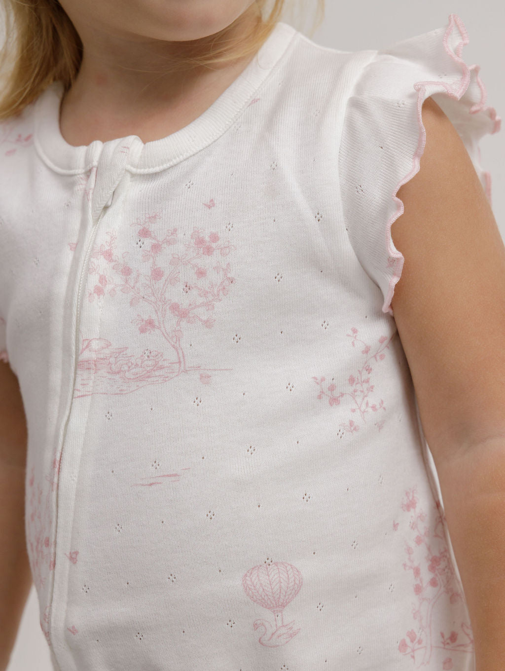 Baby Pink Zip Onesie Set