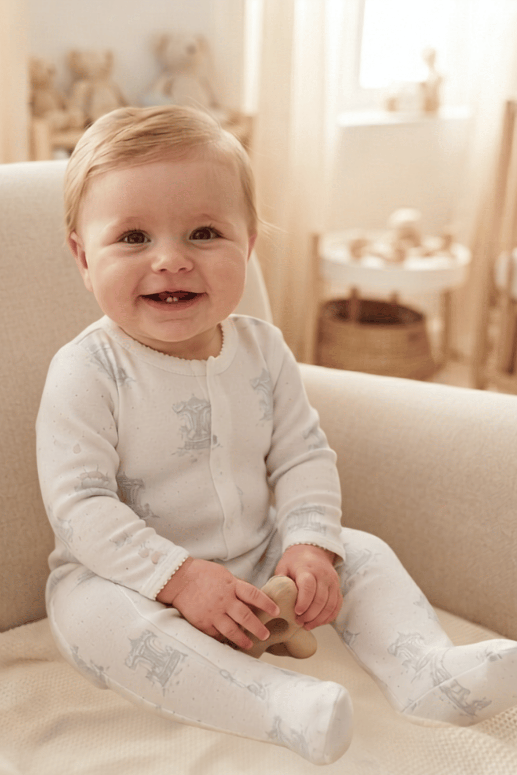 Zip Romper Set – Blue Carousel