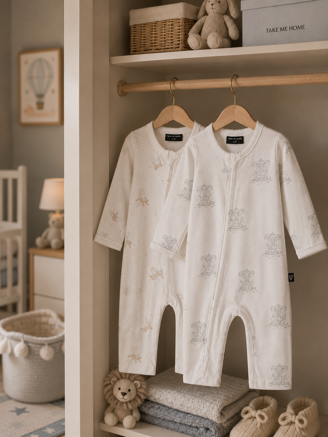 Zip Romper Set – Blue Carousel