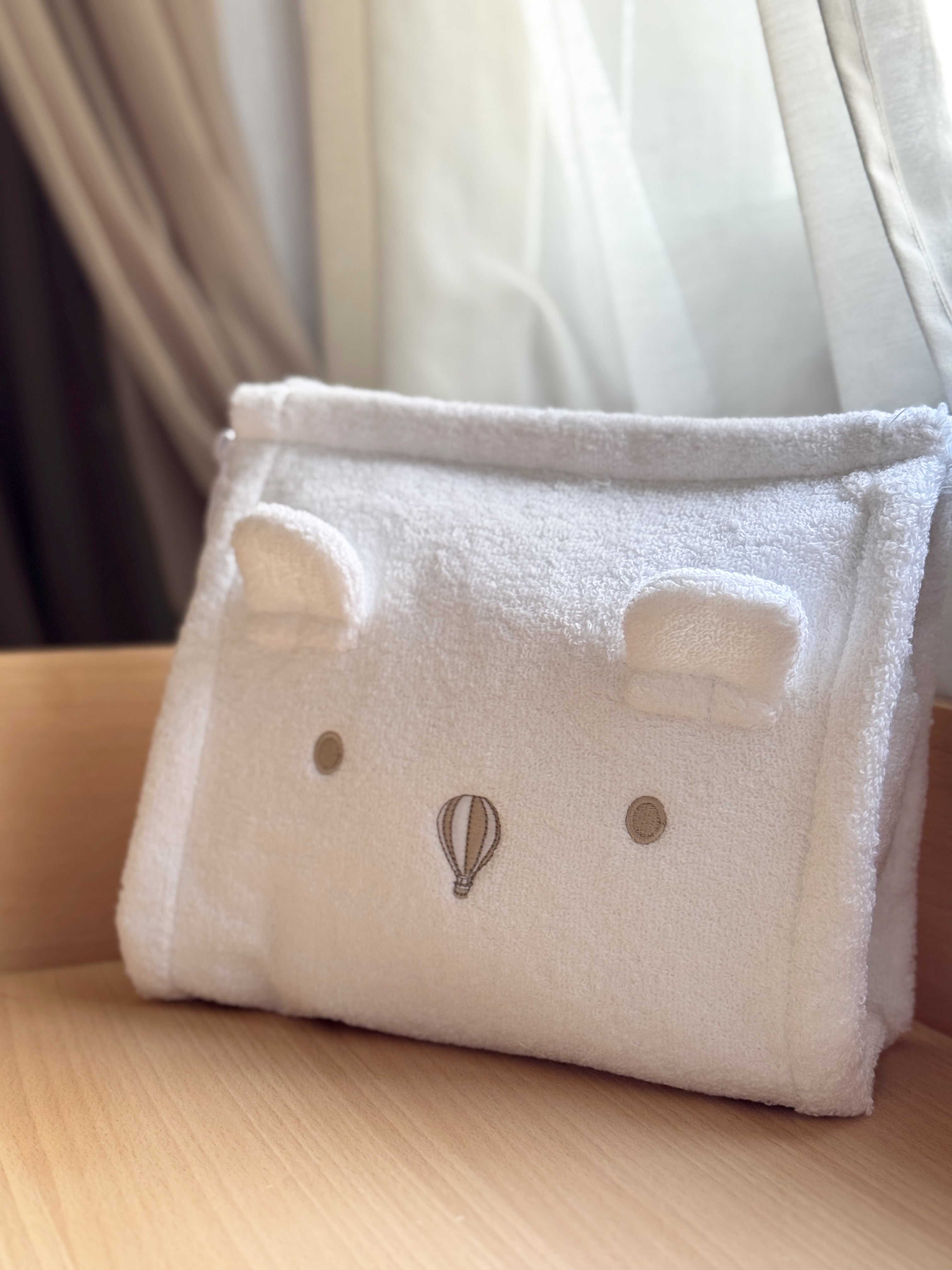 תיק רחצה מבד מגבת דובי