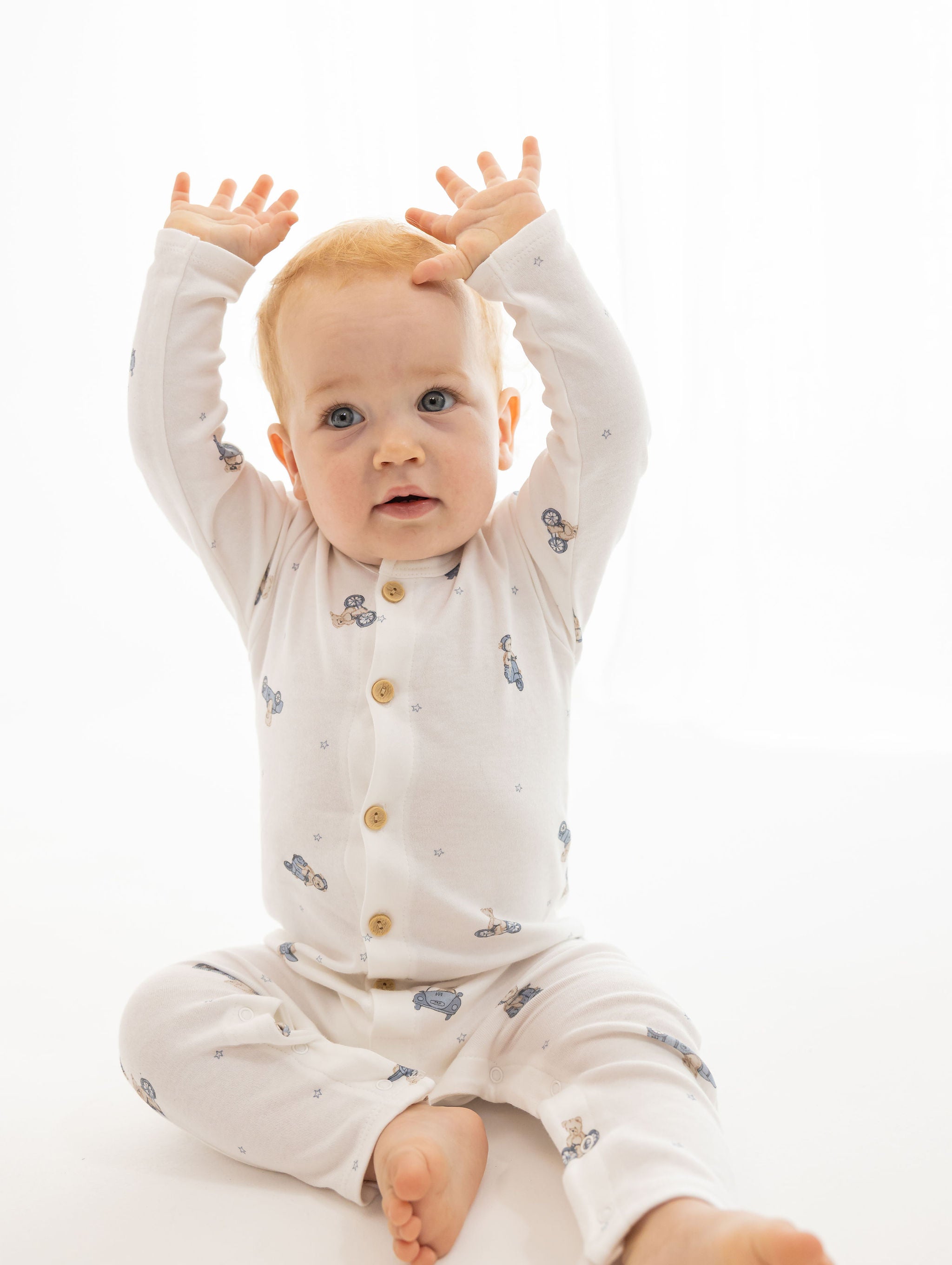 Teddy on Wheels Jumpsuit Set