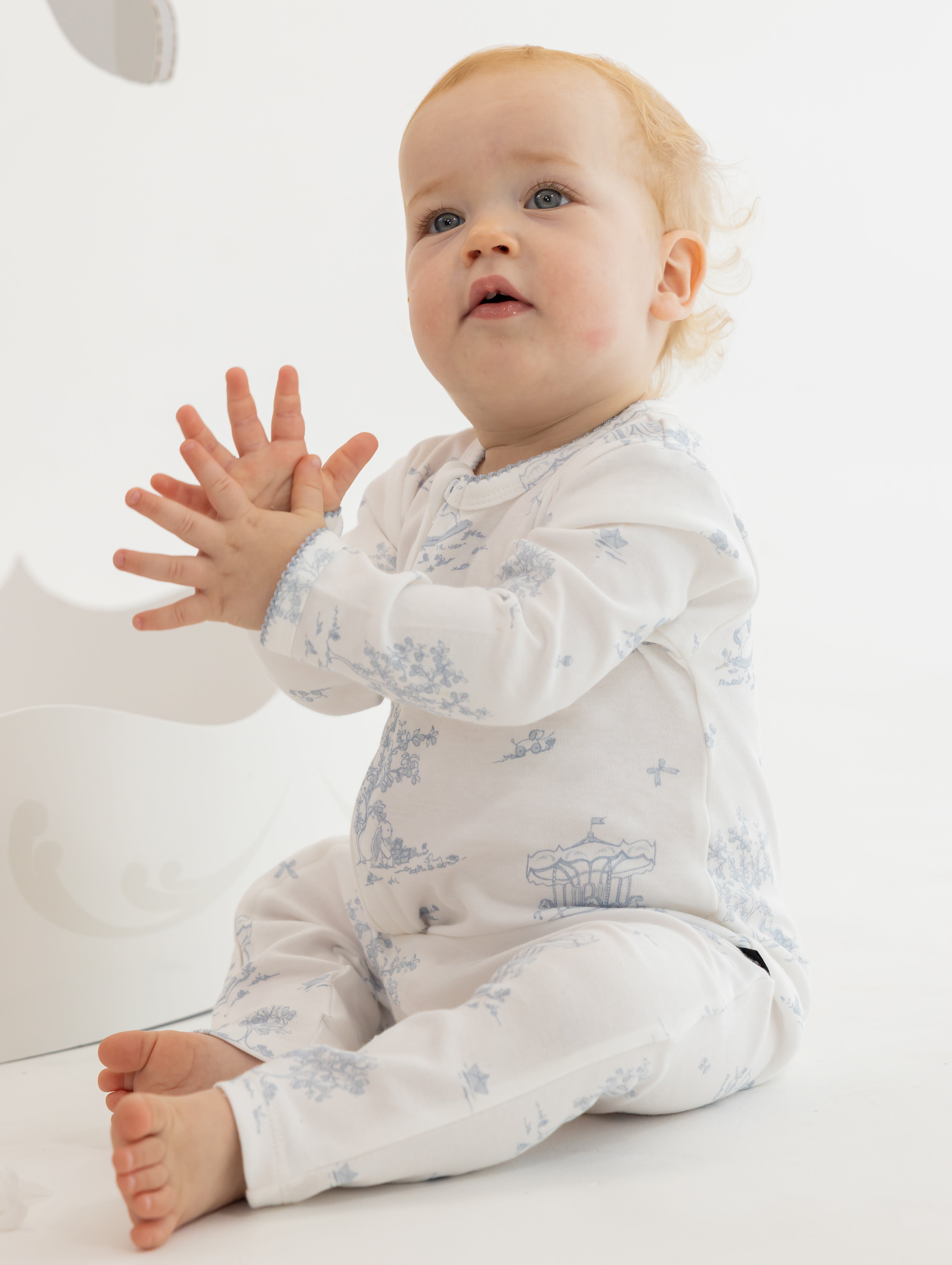 מארז אוברולים עם רוכסן טוואל כחול