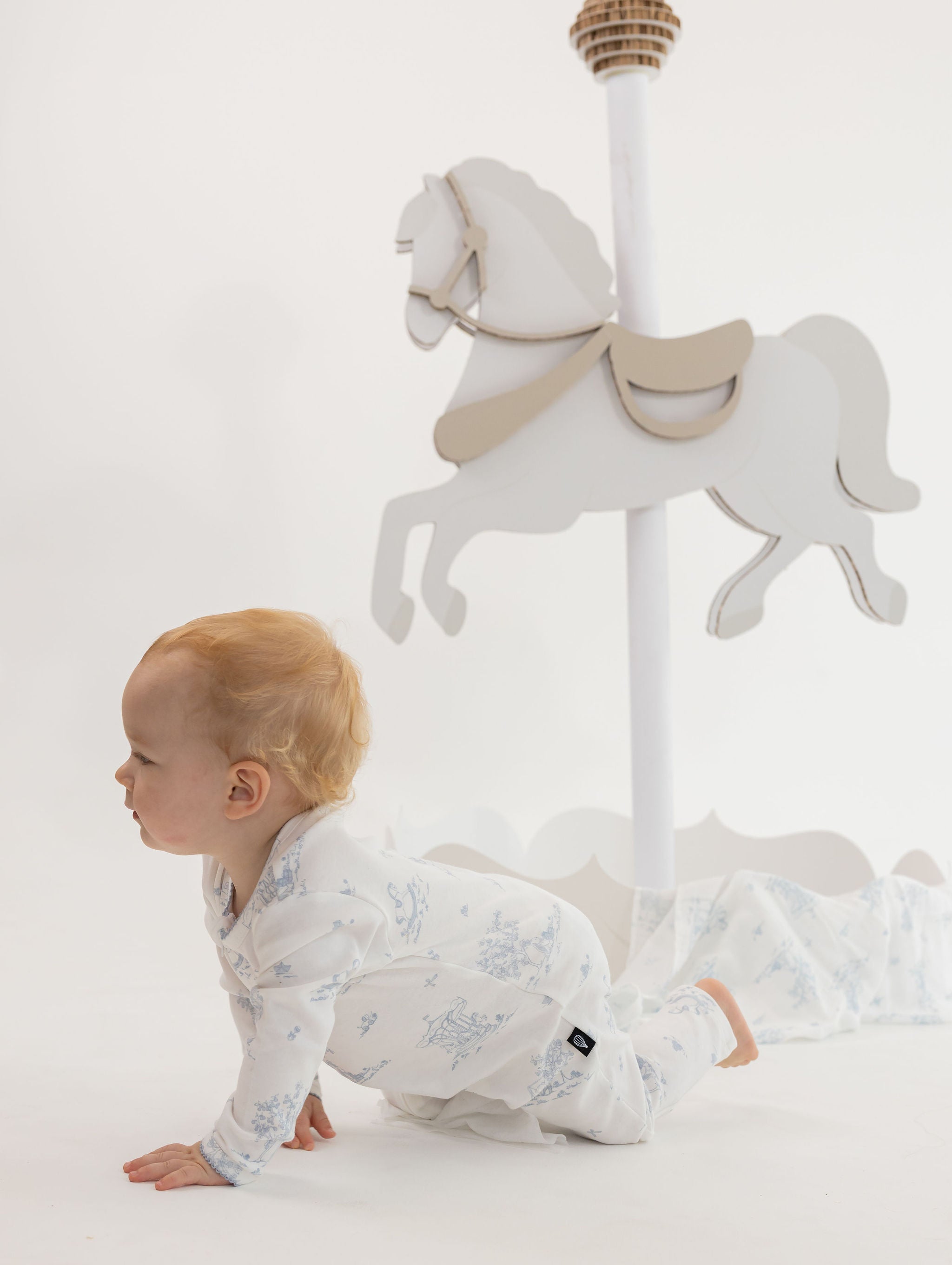 מארז אוברולים עם רוכסן טוואל כחול