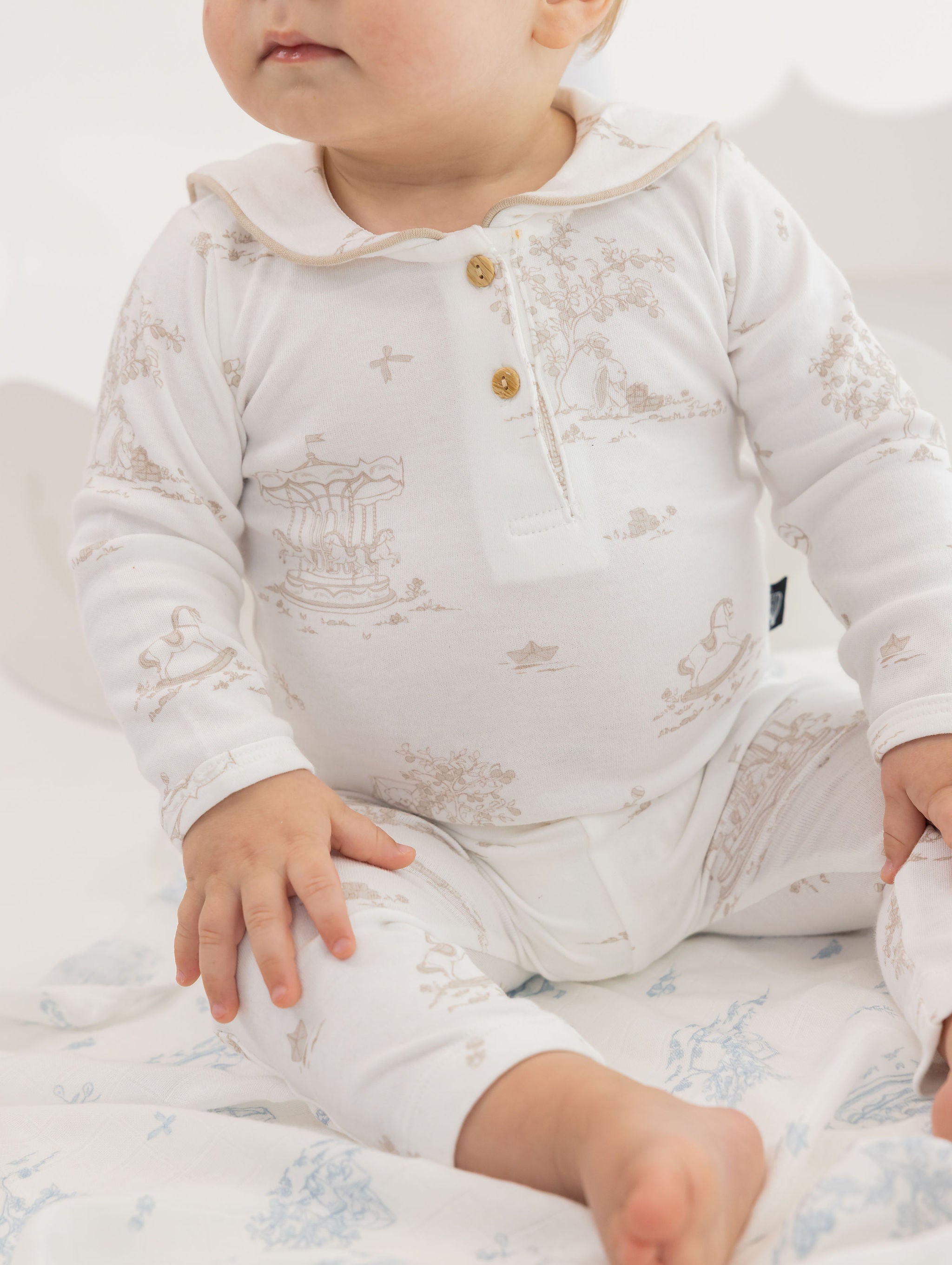 Twill Bodysuit & Pants Set