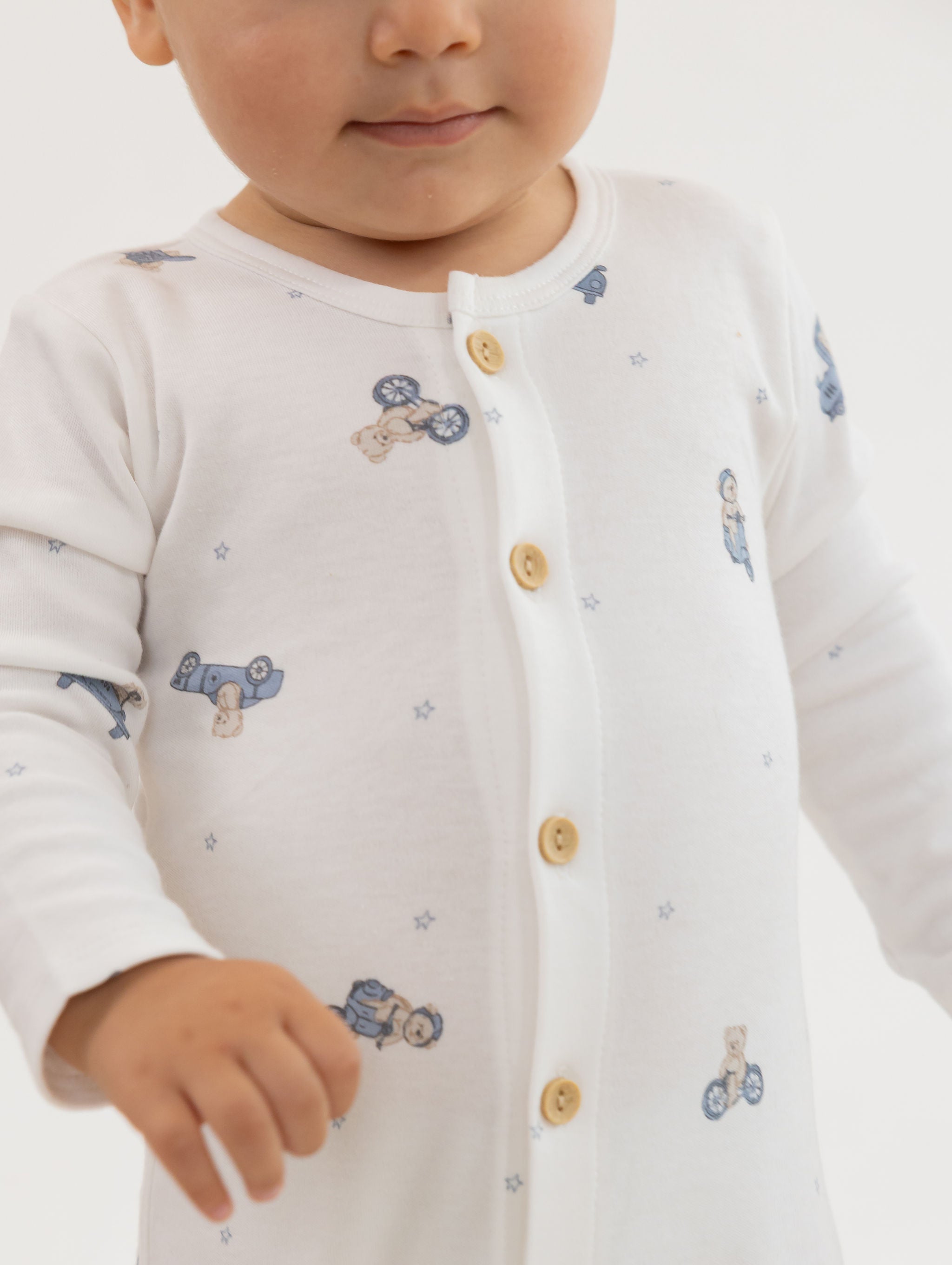 Teddy on Wheels Jumpsuit Set